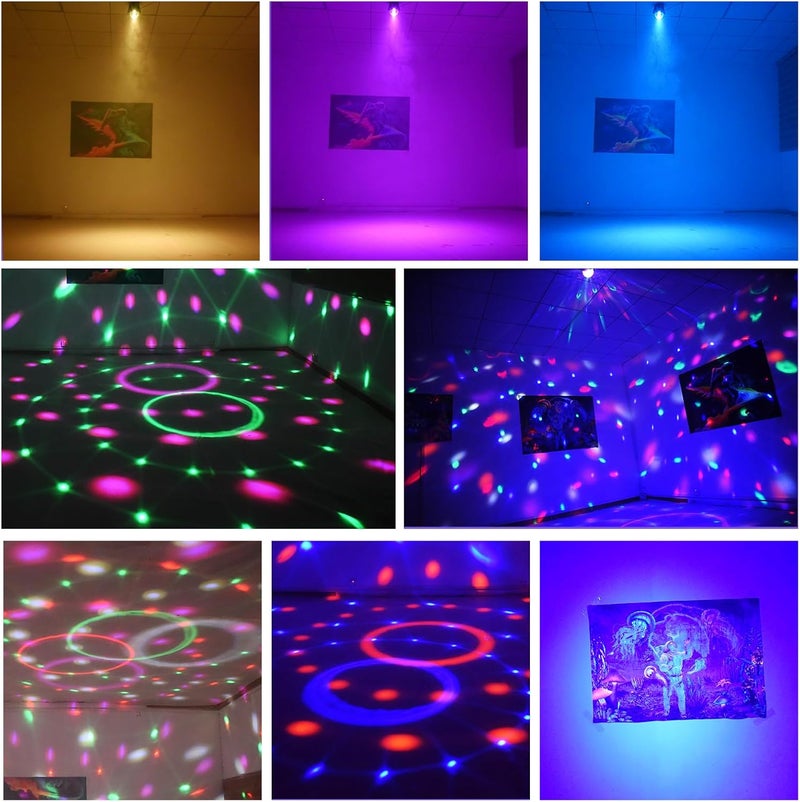 XJXTC Disco Ball Party Lights Sound Activated with Strobe Effect for Halloween Christmas Parties Birthday Karaoke Wedding Home Club Decor - Image 4